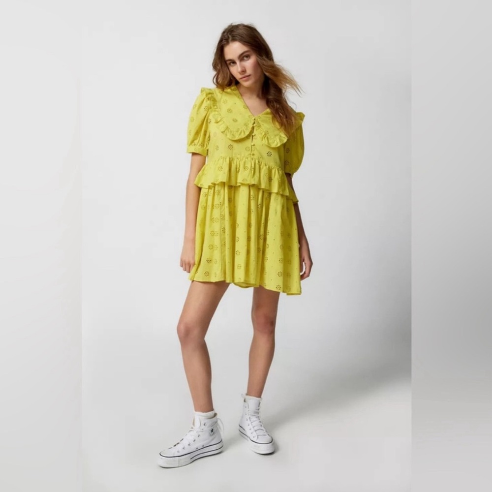 UO Scarlet Eyelet Mini Dress